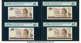 New Zealand Reserve Bank of New Zealand 1 Dollar ND (1968-75) Pick 163b Four Consecutive Examples PMG Superb Gem Unc 67 EPQ. 

HID09801242017

© 2020 ...