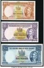 New Zealand Reserve Bank of New Zealand 10 Shillings 1; 5; Pounds ND (1960-67) Pick 158d; 159d; 160d Three Examples Crisp Uncirculated. 

HID098012420...