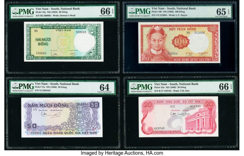 South Vietnam National Bank of Viet Nam 20 (2); 50; 100 Dong ND (1964); ND (1966...