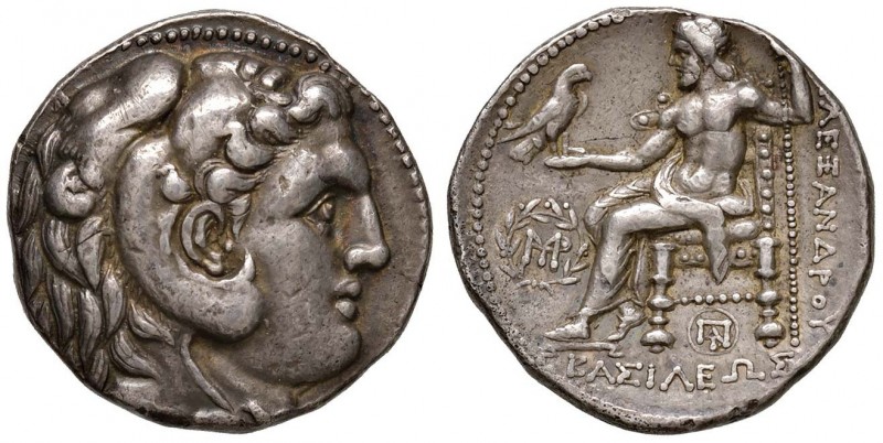 Alessandro III (336-323 a.C.) Tetradramma - Busto a d. - R/ Giove seduto a s. - ...