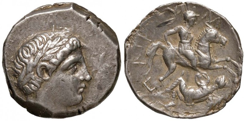 PAENOIA Patraos (340-315 a.C.) Tetradramma - Testa laureata a d. - R/ Cavaliere ...