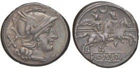 Anonime - Denario (194-190 a.C.) Testa di Roma a d. - R/ I Dioscuri a d. - Cr. 137/1 AG (g 4,50)
BB+