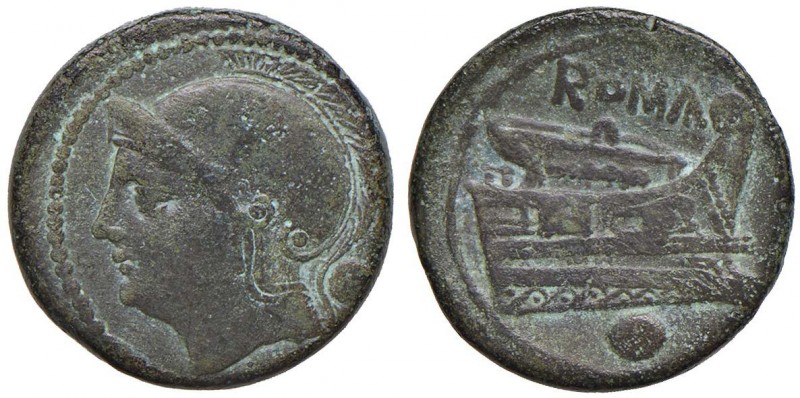 Anonime - Oncia (217-215 a.C.) Testa di Roma a s. - R/ Prua a d. - Cr. 38/6 Æ (g...
