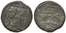 Anonime - Triente (dopo il 211 a.C.) Testa di Minerva a d. - R/ Prua a d. - B. 51 AE (g 7,81)
BB