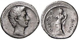 Augusto (27 a.C.-14 d.C.) Denario - Testa a d. - R/ La Pace stante a s. - RIC 252 AG (g 3,18) Poroso
qBB