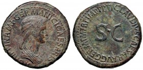 Agrippina (madre di Caligola) Sesterzio - Busto a d. - R/ SC nel campo - RIC 102 AE (g 23,70) Ritoccata
BB
