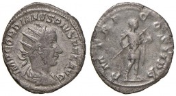 Gordiano III (238-244) Antoniniano - Busto radiato a d. - R/ Gordiano in abiti militari stante a d. - C. 276 AG (g 3,24)
SPL