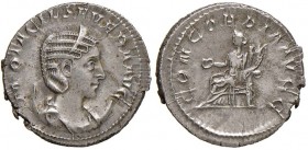 Otacilia Severa (moglie di Filippo I) Antoniniano - Busto a d. - R/ La Concordia seduta a s. - RIC 125 AG (g 4,00)
SPL+