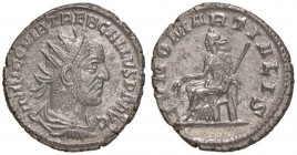 Treboniano Gallo (251-253) Antoniniano - Busto radiato - R/ IVNO MARTIALIS, Giunone seduta a s. RIC 218 MI (g 3,60)
SPL