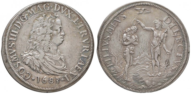 FIRENZE Cosimo III (1670-1723) Piastra 1683 - CNI 67 AG (g 30,62) Porosità al R/...