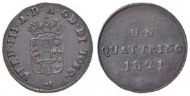 FIRENZE Ferdinando III (1814-1824) Quattrino 1821 - MIR 442/3 CU (g 0,92)
SPL/qFDC