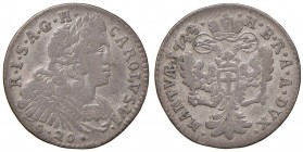 MANTOVA Carlo VI (1711-1740) 20 Soldi 1733 - MIR 752/3 MI (g 3,76)
MB+