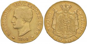 MILANO Napoleone (1805-1814) 40 Lire 1808 senza segno di zecca - Gig. 72A AU (g 12,84) R Minimo graffietto sulla guancia al D/
qBB