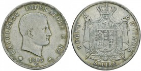 MILANO Napoleone (1805-1814) 5 Lire 1808 Puntali aguzzi - Gig. 103 AG (g 24,82)
MB