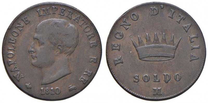 MILANO Napoleone (1805-1814) Soldo 1810 M - Gig. 211 CU (g 10,19)
BB+