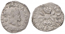 NAPOLI Filippo II (1556-1598) Mezzo Carlino Sigle IAF/CI - MIR 185/1 AG (g 1,37)
SPL