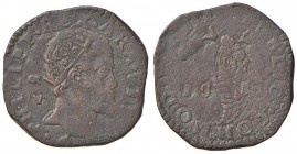 NAPOLI Filippo II (1556-1598) Tornese 1582 con Medusa - MIR 190/5 CU (g 7,04) RR
MB+
