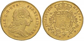 NAPOLI Carlo di Borbone (1734-1759) 6 Ducati 1753 - Magliocca 115 AU (g 8,81)
qSPL/SPL