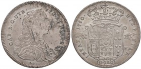 NAPOLI Carlo di Borbone (1734-1759) Piastra 1750 sigla De G - Magliocca 141 AG (g 25,38) Macchie al D/
BB+