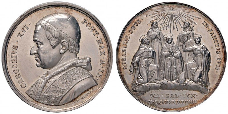 Anno 1839 - Gregorio XVI - Medaglia annuale coniata il 29.06.1839, a ricordo del...