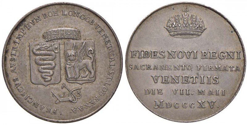 VENEZIA Francesco I (1815-1835) Medaglia 1815 Giuramento di fedeltà - Turricchia...