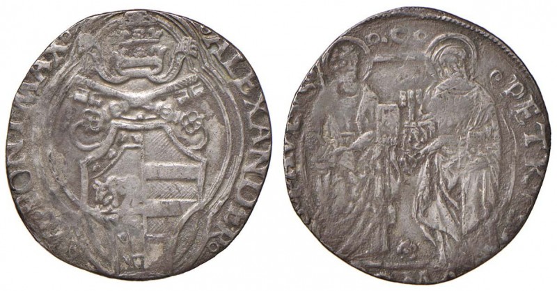 Alessandro VI (1492-1503) Grosso - Munt. 16 AG (g 2,76) Depositi
BB