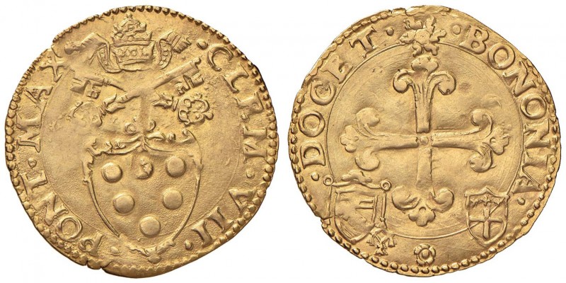 Clemente VII (1523-1534) Bologna - Scudo d'oro - Munt. 104 AU (g 3,30) Piccola f...