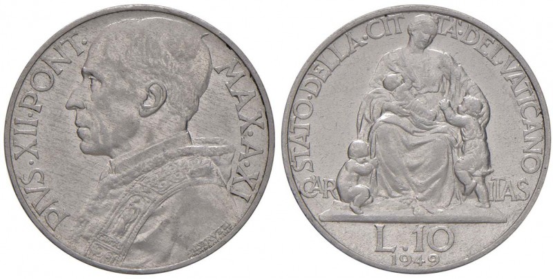 Pio XII (1939-1958) 10 Lire 1949 A. XI - Gig. 137 IT
SPL+