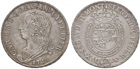Carlo Emanuele III (1755-1773) Mezzo scudo 1758 - Nomisma 162; MIR 947d AG Segni di pulitura nei campi
BB/BB+