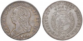 Carlo Emanuele III (1755-1773) Quarto di scudo 1771 - Nomisma 193 AG R
BB/SPL