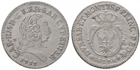 Carlo Emanuele III (1755-1773) 7,6 Soldi 1757 - Nomisma 201 MI (g 4,43) Difetti di conio
BB/BB+