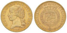 Vittorio Emanuele I (1802-1821) 20 Lire 1817 7 ribattuto su 6 - Nomisma 509 AU R
BB+/BB