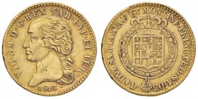 Vittorio Emanuele I (1802-1821) 20 Lire 1817 - Nomisma 509 AU R Colpetti al bordo, screpolatura al R/
BB
