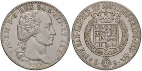 Vittorio Emanuele I (1802-1821) 5 Lire 1818 - Nomisma 517 AG R Pulita, bordo ripreso
qSPL