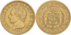 Carlo Felice (1821-1831) 80 Lire 1825 T - Nomisma 524 AU
qBB