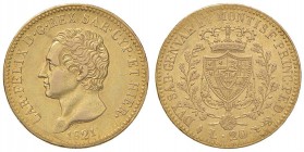 Carlo Felice (1821-1831) 20 Lire 1821 T - Nomisma 539 AU R Piccola screpolatura al margine del R/
BB