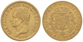 Carlo Felice (1821-1831) 20 Lire 1829 G - Nomisma 551 AU RR
BB