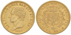 Carlo Felice (1821-1831) 20 Lire 1831 T senza punto dopo REX - Nomisma 555 AU R
BB