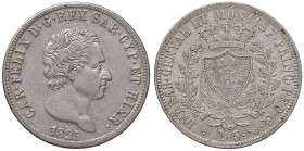 Carlo Felice (1821-1831) 5 Lire 1825 T - Nomisma 563 AG
SPL