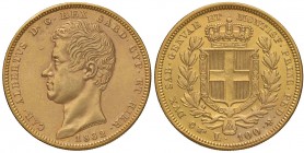 Carlo Alberto (1831-1849) 100 Lire 1832 T - Nomisma 623 AU Pesantemente ritoccata
BB