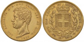 Carlo Alberto (1831-1849) 100 Lire 1835 G - Nomisma 627 AU Colpetti al bordo
BB/BB+