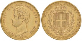 Carlo Alberto (1831-1849) 20 Lire 1847 T - Nomisma 662 AU
BB