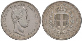 Carlo Alberto (1831-1849) 2 Lire 1844 T - Nomisma 714 AG RR Pesantemente restaurato al D/
BB