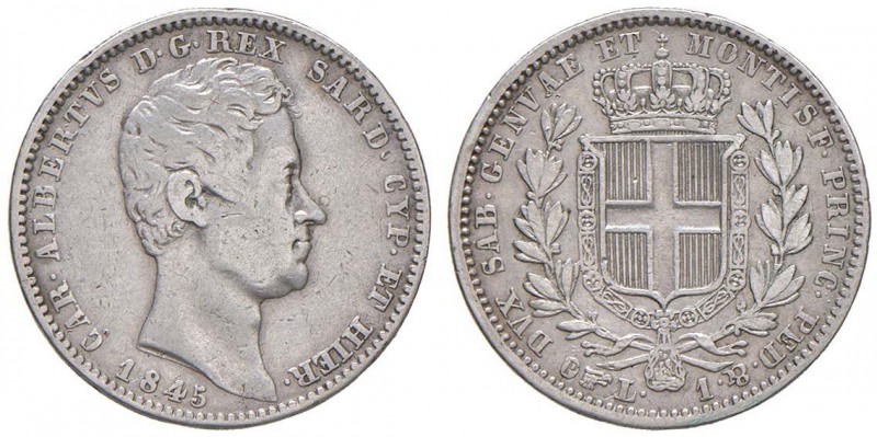 Carlo Alberto (1831-1849) Lira 1845 T - Nomisma 727 AG RR
qBB