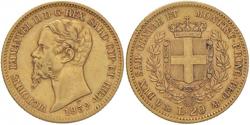 Vittorio Emanuele II (1849-1861) 20 Lire 1852 G - Nomisma 745 AU
BB