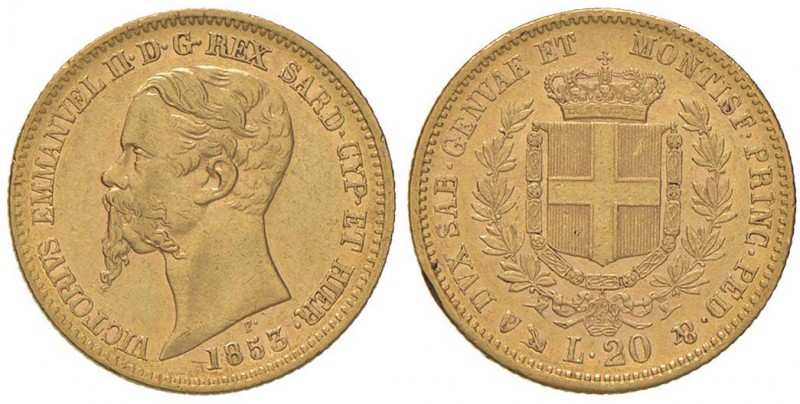 Vittorio Emanuele II (1849-1861) 20 Lire 1853 G - Nomisma 747 AU
BB