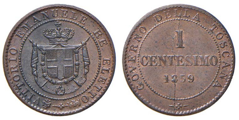 Vittorio Emanuele II (1859-1861) Re eletto - Centesimo 1859 Birmingham - Nomisma...