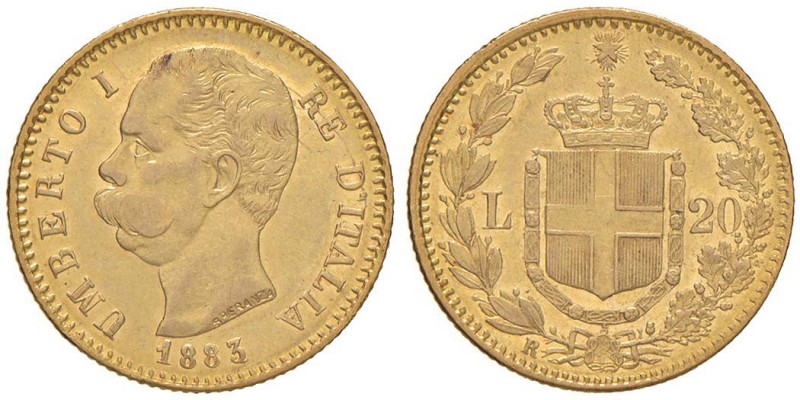 Umberto I (1878-1900) 20 Lire 1883 - Nomisma 982 AU
BB