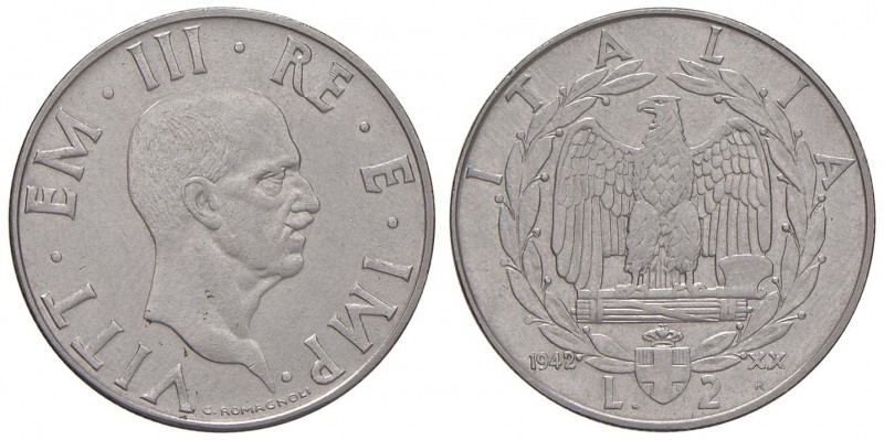 Vittorio Emanuele III (1900-1946) 2 Lire 1942 - Nomisma 1191 AC RR
qSPL/SPL