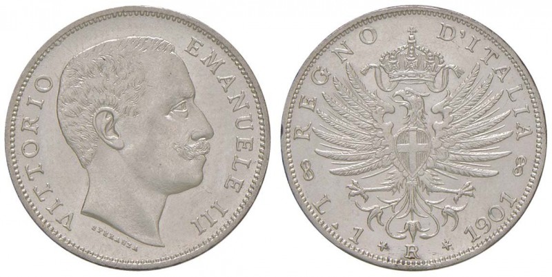 Vittorio Emanuele III (1900-1946) Lira 1901 - Nomisma 1193 AG
qFDC